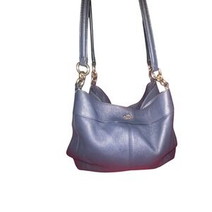 💙 Coach Blue & Lime Green Signature "C" Canvas Crossbody Bag 💚